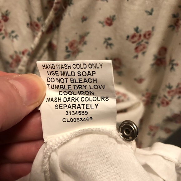 Floral Embroidery Rose Print Cotton Tiered Dress - Picture 9 of 9